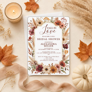 Invitation Tombez Amoureux Fleur Sauvage Floral Boho Enterrem
