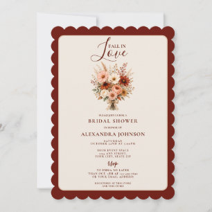 Invitation Tombez Amoureux Florale Fleur Sauvage Bohème Enter