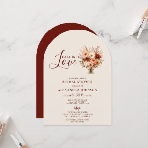Invitation Tombez Amoureux Florale Fleur Sauvage Bohème Enter