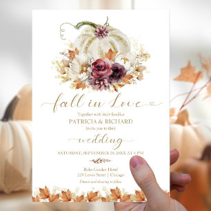 Invitation Tombez amoureux Mariage Citrouille