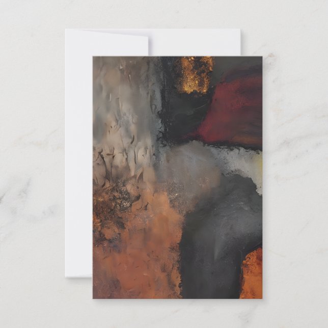 Invitation Tons de la Terre abstraits (Devant)