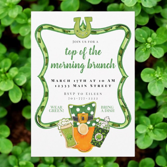 Invitation Top of the Morning St Patrick's Day Brunch (Créateur téléchargé)