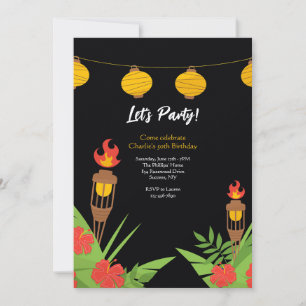 Invitation Torches Tiki