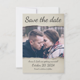 Invitation Torn Papier photo Save the Date!