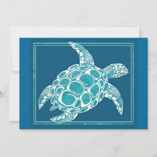 Invitation Tortue de mer d'Aqua