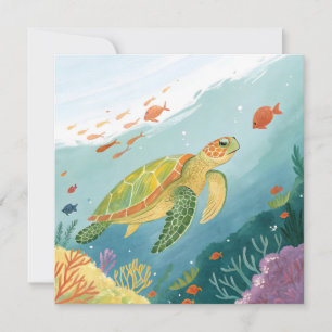 Invitation Tortue de peinture
