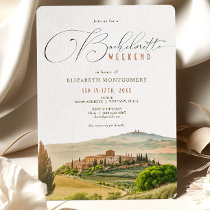 Invitation Toscane Bachelorette Week-end Itinéraire Voyage