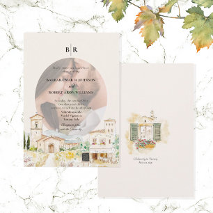 Invitation Toscane Italie Destination Photo Mariage