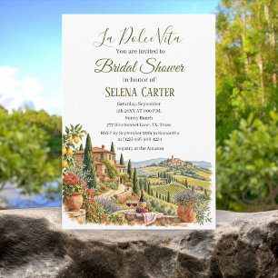 Invitation Toscane Italie Lavis Vintage Mariage