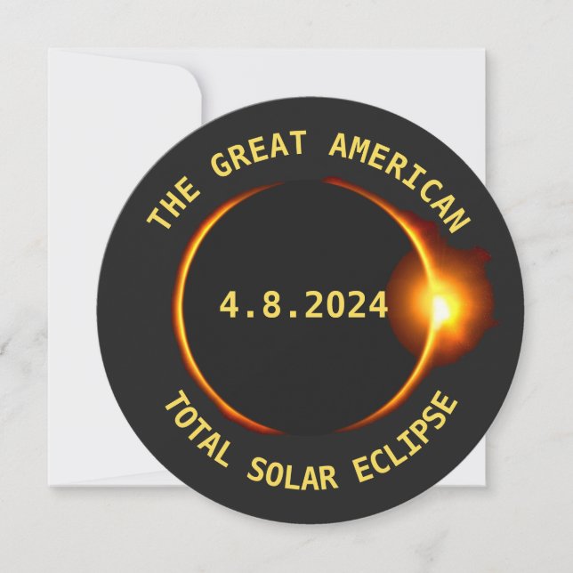 Invitation Total Solaire Eclipse Viewing Party 4.8.2024 USA (Devant)