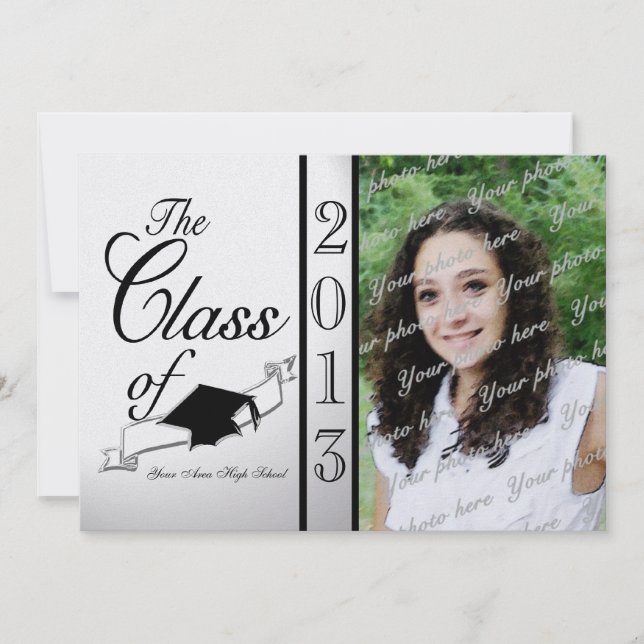 Invitation Touch of Class Graduation 2013 Noir (Devant)