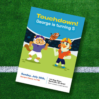 Invitation Touchdown American Football Anniversaire de enfant