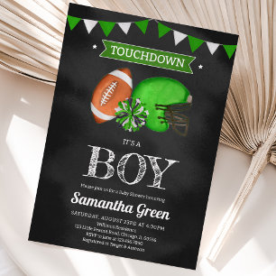 Invitation Touchdown C'est un Garçon Baby Shower