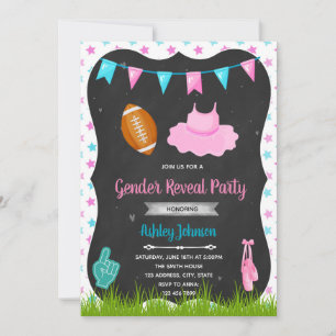 Invitation Touchdown ou tutu genre révéler l'invitation