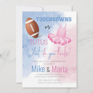Invitation Touchdowns ou Tutus