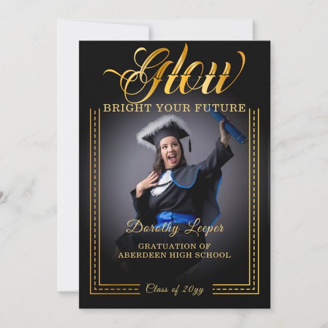 Invitation Touche dorée Illuminez votre avenir (Devant)