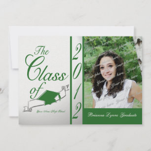 Invitation Touche verte de la graduation de classe 2012