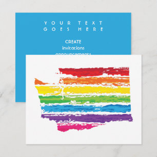 Invitation touches de couleurs de washington