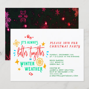 Invitation Toujours mieux ensemble en hiver Noël Xmas, ZPR