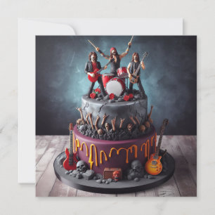 Invitation TOUJOURS ROCKING, Amusants Anniversaire Adulte Ann