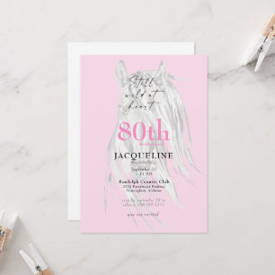 Invitation Toujours sauvage au coeur 80e anniversaire pour el