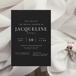 Invitation Toujours vos B/W Fête des mariées élégante