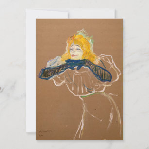 Invitation Toulouse-Lautrec - Yvette Guilbert chantant
