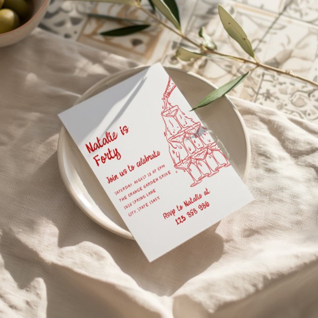 Invitation Tour Champagne à 40 mains tirée 40e anniversaire (Créateur téléchargé)