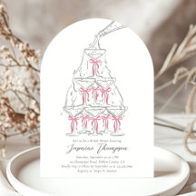 Tour Champagne Coquette Rose Fête des mariées Bow