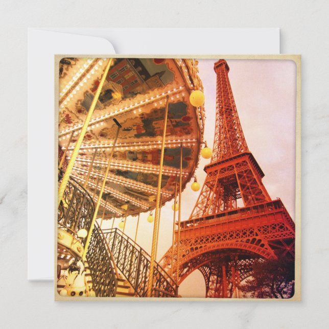 Invitation Tour Eiffel et Carrousel (Devant)