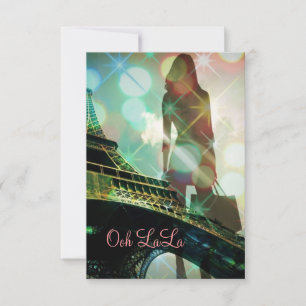 Invitation Tour Eiffel Paris Fashionista Fête de l'mariée