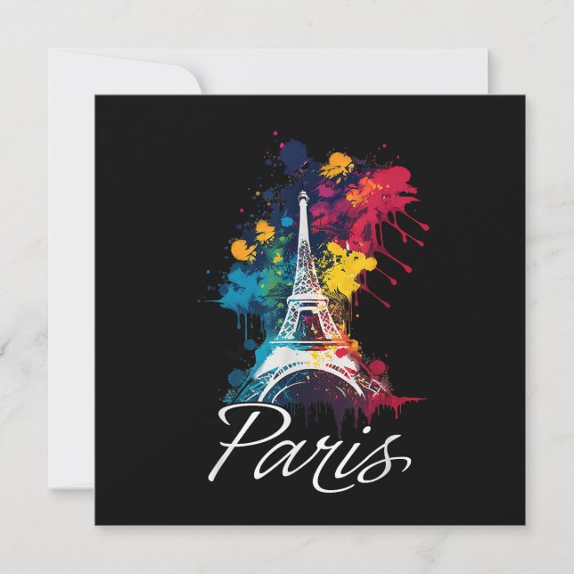 Invitation Tour Eiffel Paris Filles Voyage Vacances France So (Devant)
