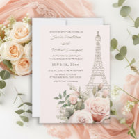 Tour Eiffel Paris Roses Roses Rouges Mariage