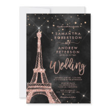 Tour Eiffel rose or parties scintillant noir maria