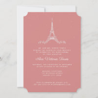 Tour Eiffel rose rose sous les étoiles Quinceañera