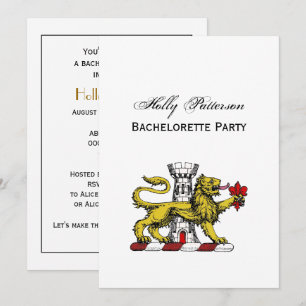 Invitation Tour Lion Fleur de Lis Crest Emblem C