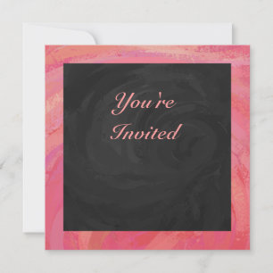 Invitation Tourbillon de saumon et fête noire