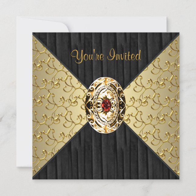 Invitation Tourbillon d'or noir Fête d'or noir (Devant)