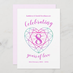 Invitation Tourmaline Anniversaire 8 ans d'invitations d'amou
