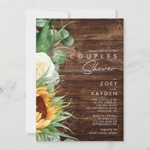 Invitation Tournée de pays audacieux Bois Couples Douche