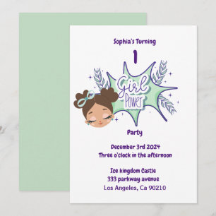 Invitation Tourner une fille sur mesure anniversaire Invitati