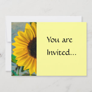 Invitation Tournesol avec abeille 
