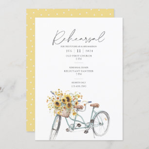 Invitation Tournesol Bicycle Mariage