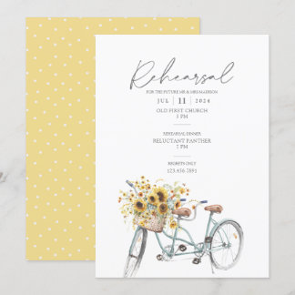 Invitation Tournesol Bicycle Mariage