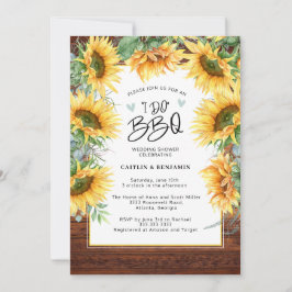 Invitation Tournesol en bois rustique Je fais Fête des mariée