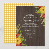 Tournesol et grain de bois Mariage rustique