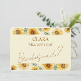 Invitation Tournesol Eucalyptus Floral Mariage botanique