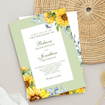 Tournesol & Eucalyptus Mariage vert floral