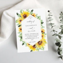 Tournesol & Eucalyptus MOD Mariage floral - Blanc