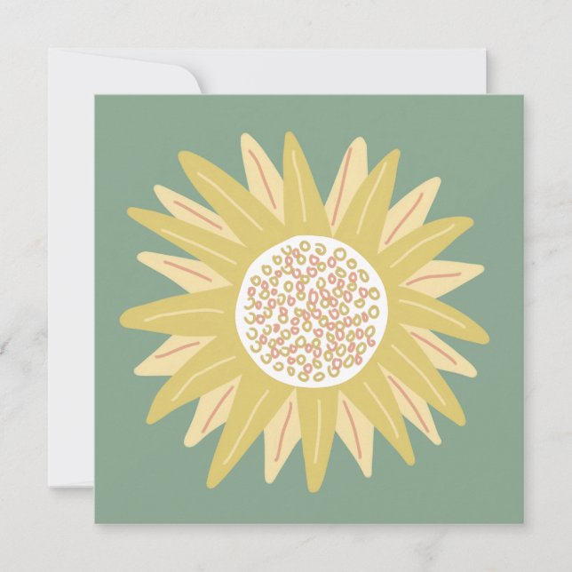 Invitation Tournesol géant (Devant)